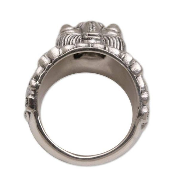 Alternate image for Mens sterling silver band ring Barong Hero