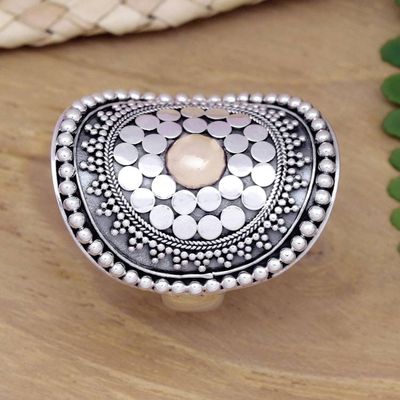 Alternate image for Gold-Accented Sterling Silver Cocktail Ring from Bali Shield of Life