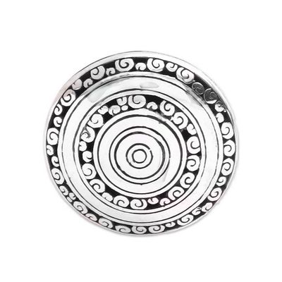 Alternate image for Sterling Silver Buddha Curl Cocktail Ring from Bali Hidden Eden