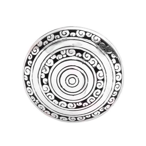 Alternate image for Sterling Silver Buddha Curl Cocktail Ring from Bali Hidden Eden