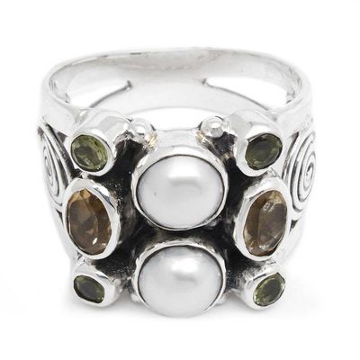 Alternate image for Fair Trade Sterling Silver and Pearl Ring Gentle Day