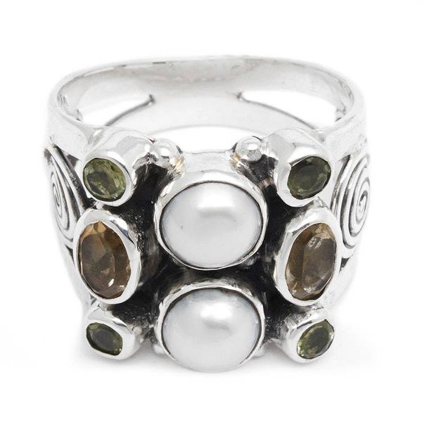 Alternate image for Fair Trade Sterling Silver and Pearl Ring Gentle Day