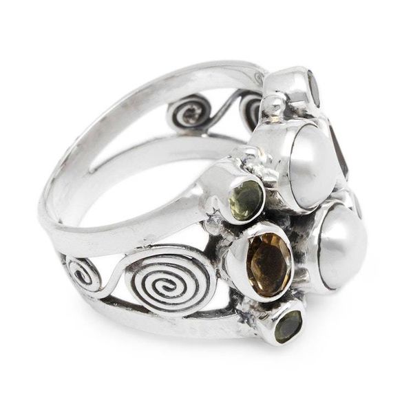 Alternate image for Fair Trade Sterling Silver and Pearl Ring Gentle Day
