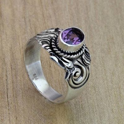 Primary image for Sterling Silver and Amethyst Ring Majestic Crest
