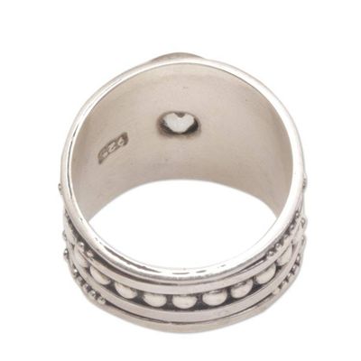 Alternate image for Prasiolite and Sterling Silver Single Stone Ring from Bali Celuk Majesty