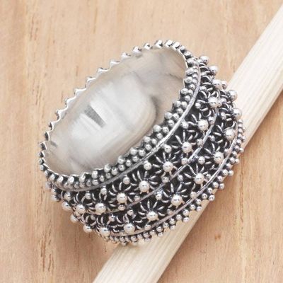 Main image for Handmade Sterling Silver Band Ring from Bali Bunga Paya