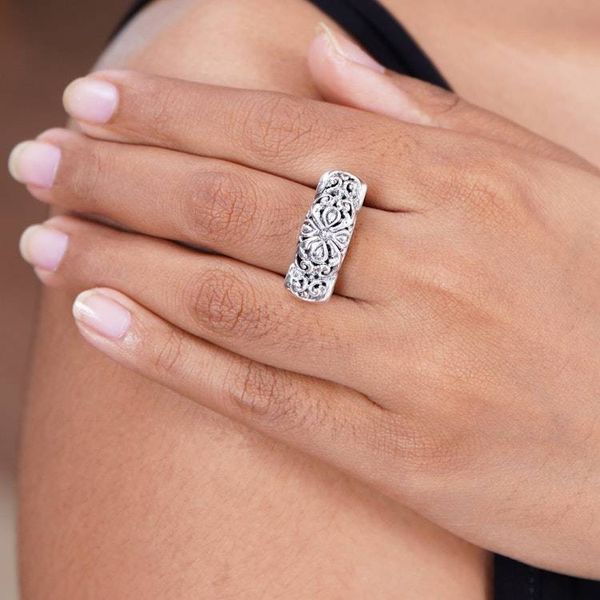 Alternate image for Ornate Sterling Silver Ring from Bali Artisan Ancient Scroll