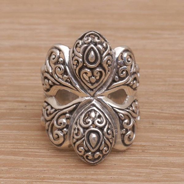 Alternate image for Butterfly Motif Cocktail Ring Crafted from Sterling Silver Butterfly Glory