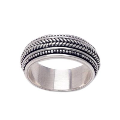 Alternate image for Sterling Silver Band Ring from Indonesia Chic and Groovy