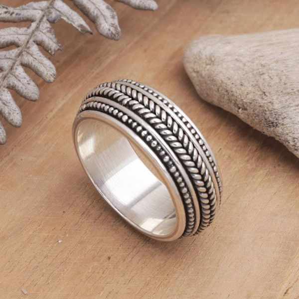 Alternate image for Sterling Silver Band Ring from Indonesia Chic and Groovy