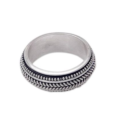 Alternate image for Sterling Silver Band Ring from Indonesia Chic and Groovy