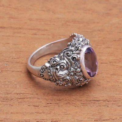 Alternate image for Mens Amethyst and Sterling Silver Ring Beloved Barong