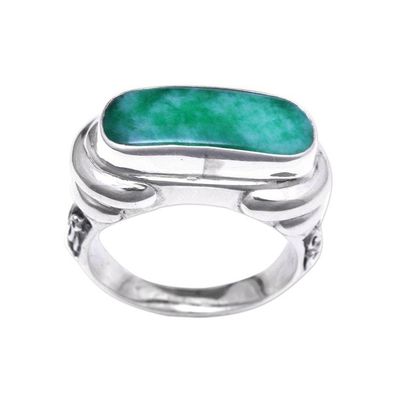Alternate image for Green Quartz Ring from Indonesia Ancient Wisdom