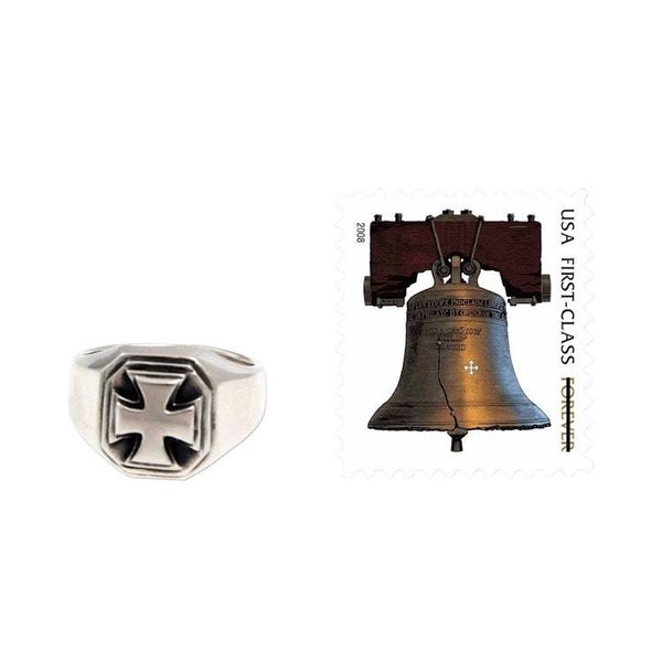 Alternate image for Mens Handcrafted Sterling Silver Signet Ring Maltese Cross