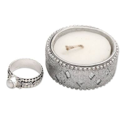 Alternate image for Cultured Pearl Single-Stone Ring from Indonesia Swirling Serenity