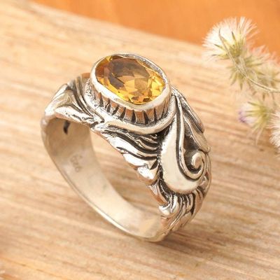 Primary image for Citrine and Sterling Silver Ring Feminine Charm