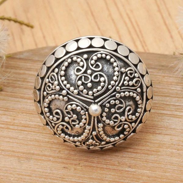 Alternate image for Artisan Crafted Sterling Silver Domed Ring Balinese Princess