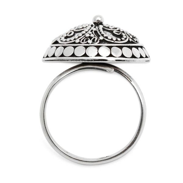 Alternate image for Artisan Crafted Sterling Silver Domed Ring Balinese Princess