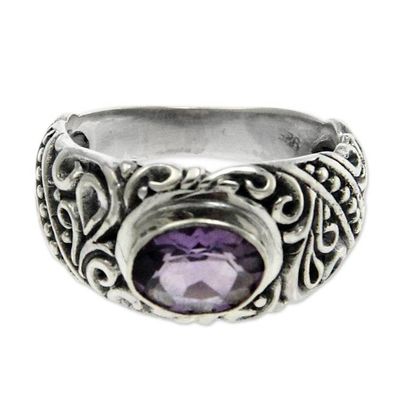 Alternate image for Sterling Silver and Amethyst Ring Java Legacy