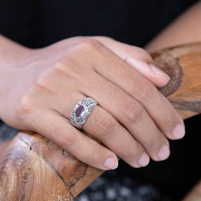 Alternate image for Sterling Silver and Amethyst Ring Java Legacy