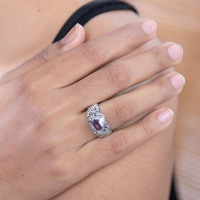 Alternate image for Sterling Silver and Amethyst Ring Java Legacy