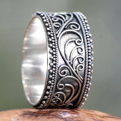 Primary image for Unique Sterling Silver Band Ring Classic Passion