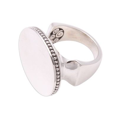 Alternate image for Circular Sterling Silver Cocktail Ring from Bali Intaglio Circle