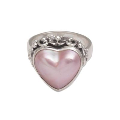 Alternate image for Handmade 925 Sterling Silver Cultured Pearl Cocktail Ring Stranger in Love