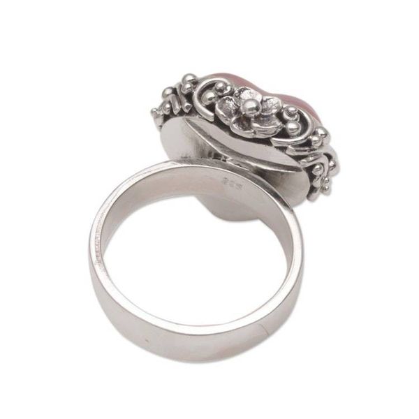 Alternate image for Handmade 925 Sterling Silver Cultured Pearl Cocktail Ring Stranger in Love
