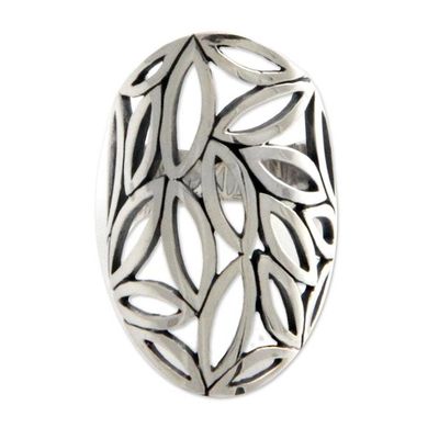 Alternate image for Sterling silver cocktail ring Bamboo Breeze