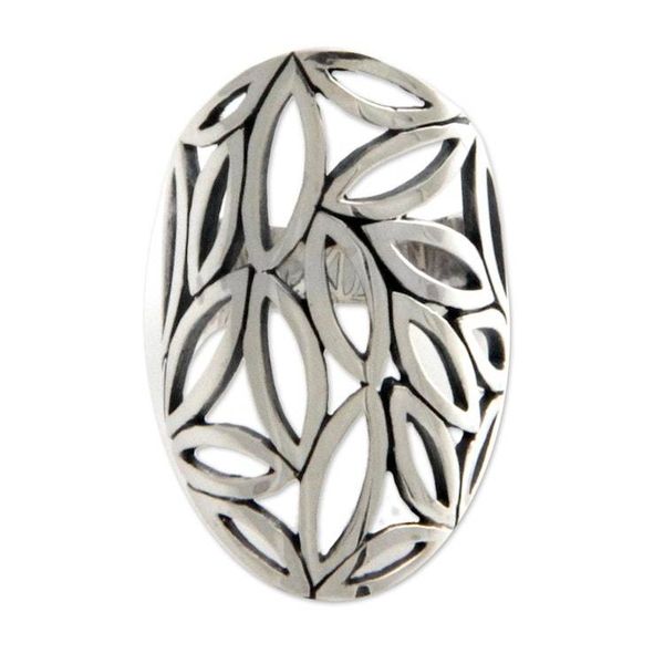 Alternate image for Sterling silver cocktail ring Bamboo Breeze