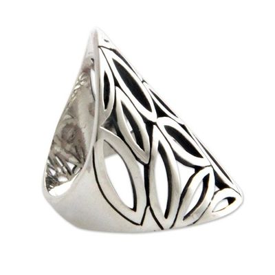 Alternate image for Sterling silver cocktail ring Bamboo Breeze