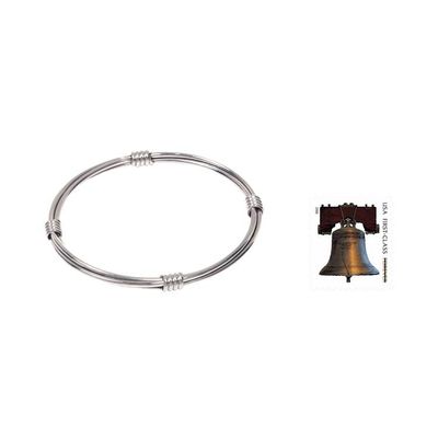 Alternate image for Modern Balinese Handcrafted Sterling Silver Bangle Bracelet In Unity