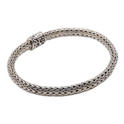 Alternate image for Mens Sterling Silver Chain Bracelet Kingly Style