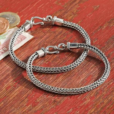 Primary image for Handmade Balinese Sterling Silver Unisex Bracelet Dragon Bone
