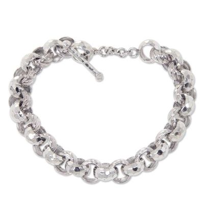 Alternate image for Artisan Crafted Sterling Silver Chain Bracelet from Bali Alternatives