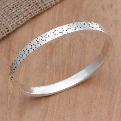 Primary image for Indonesian Sterling Silver Bangle Bracelet Fortune