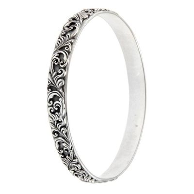 Alternate image for Artisan Jewelry Sterling Silver Bangle Bracelet Timeless Bali
