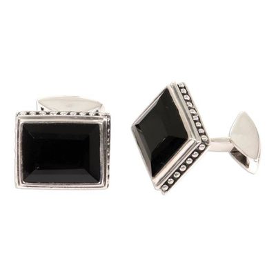 Alternate image for Onyx cufflinks Solemn Elegance