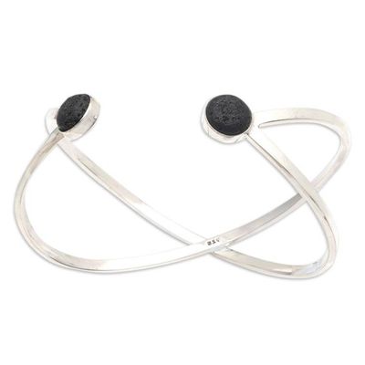 Alternate image for Hand Made Lava Stone Cuff Bracelet from Bali Intersecting Union