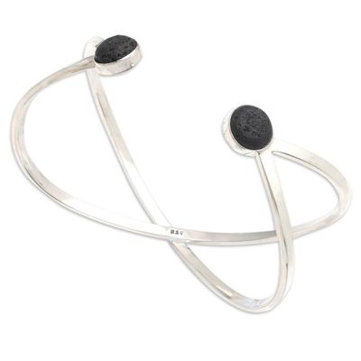 Alternate image for Hand Made Lava Stone Cuff Bracelet from Bali Intersecting Union