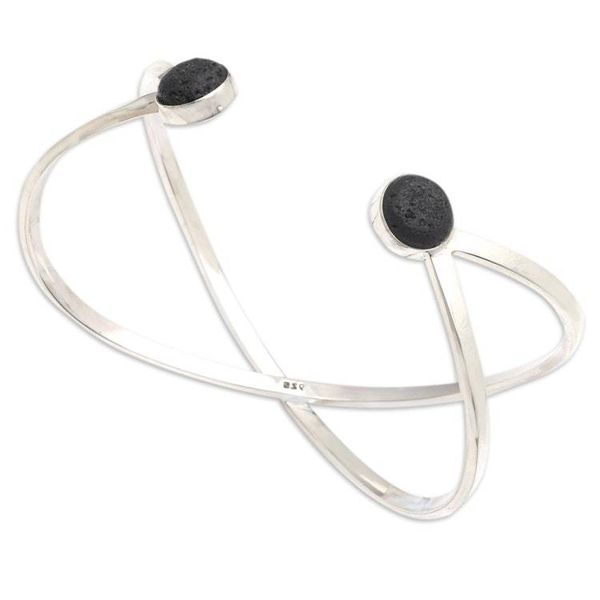 Alternate image for Hand Made Lava Stone Cuff Bracelet from Bali Intersecting Union