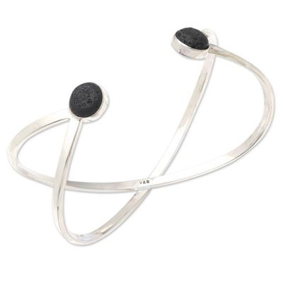 Alternate image for Hand Made Lava Stone Cuff Bracelet from Bali Intersecting Union