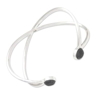 Alternate image for Hand Made Lava Stone Cuff Bracelet from Bali Intersecting Union