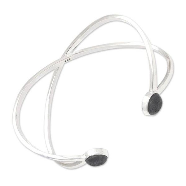 Alternate image for Hand Made Lava Stone Cuff Bracelet from Bali Intersecting Union