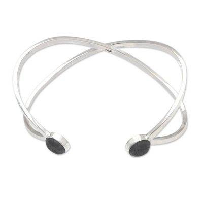 Alternate image for Hand Made Lava Stone Cuff Bracelet from Bali Intersecting Union