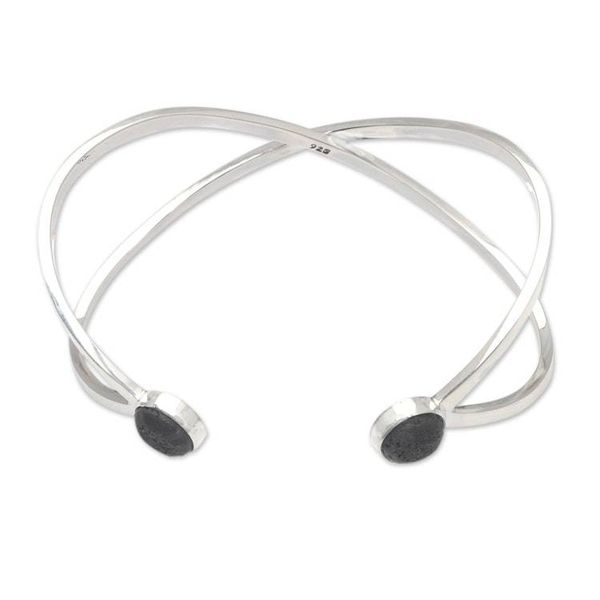Alternate image for Hand Made Lava Stone Cuff Bracelet from Bali Intersecting Union