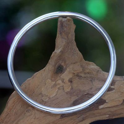 Primary image for Unique Sterling Silver Bangle Bracelet Moon Glow