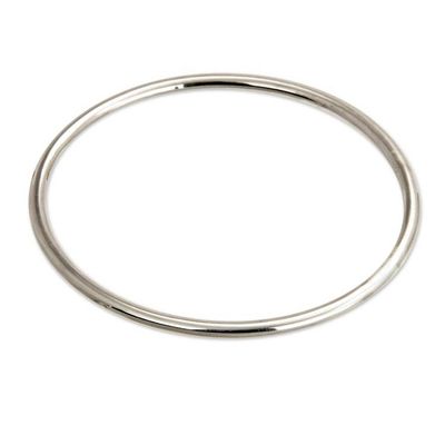 Alternate image for Unique Sterling Silver Bangle Bracelet Moon Glow