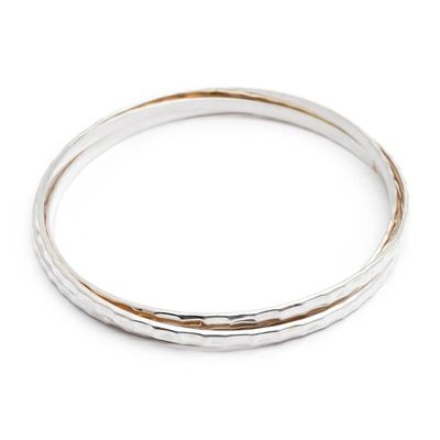 Alternate image for Balinese Womens Sterling Silver Bangle Bracelet Sterling Circles